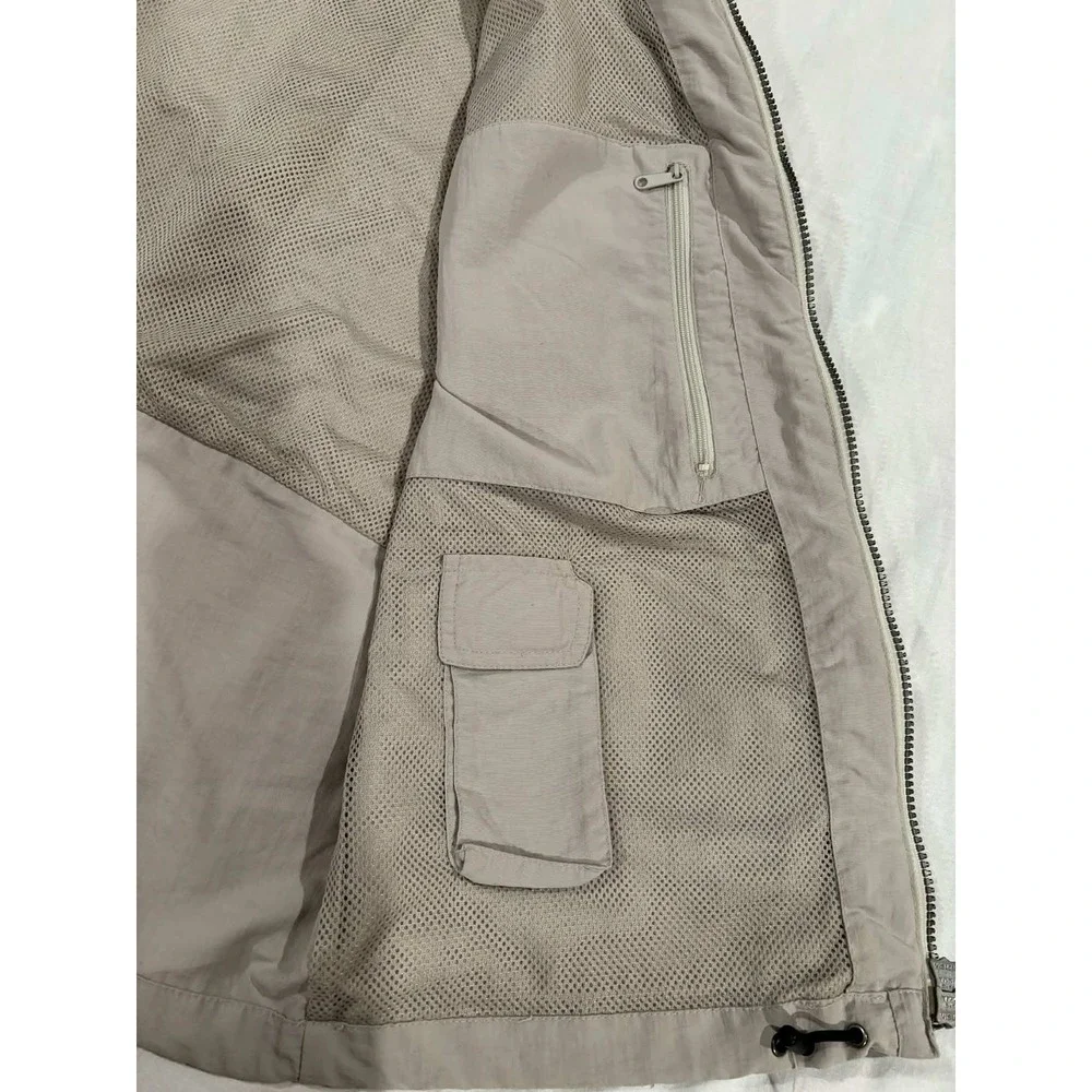 Schoffel Adventure Wear Mens Vest Beige Zip Pockets Utility Gorpcore Size‎ 50 XL